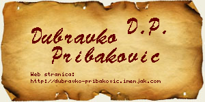 Dubravko Pribaković vizit kartica